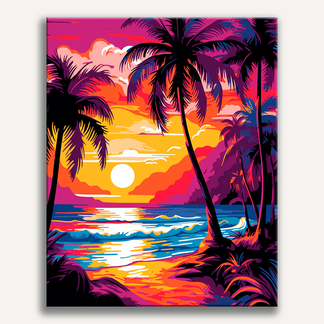 Tropical Sundown Palms